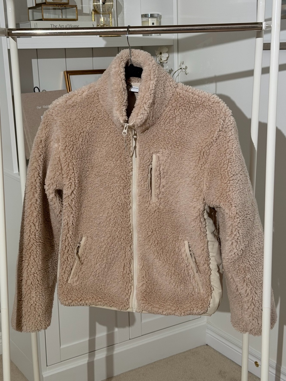 TNA Cream Sherpa Zip Jacket